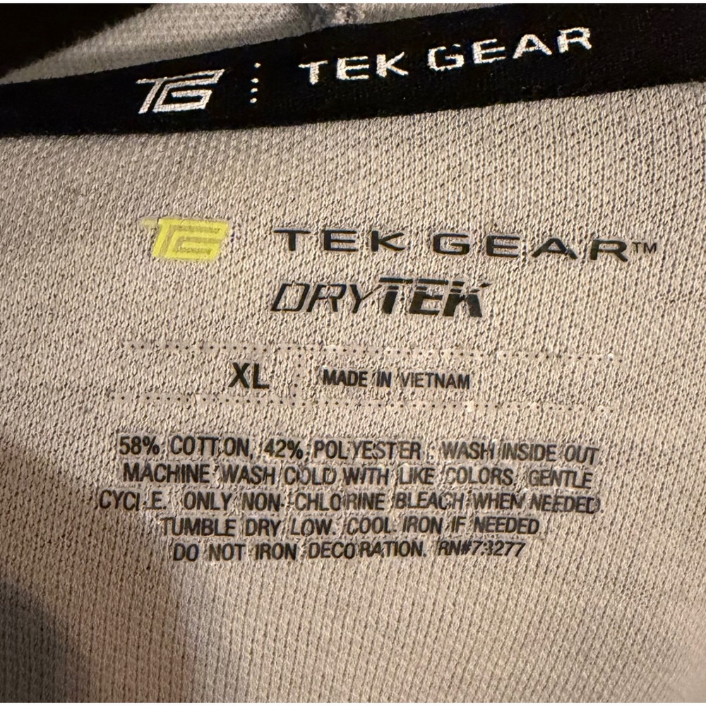 Tek Gear Mens Drytek Heathered Gray Hoodie Pullover Long Sleeve Athletic‎ XL - Picture 4 of 4